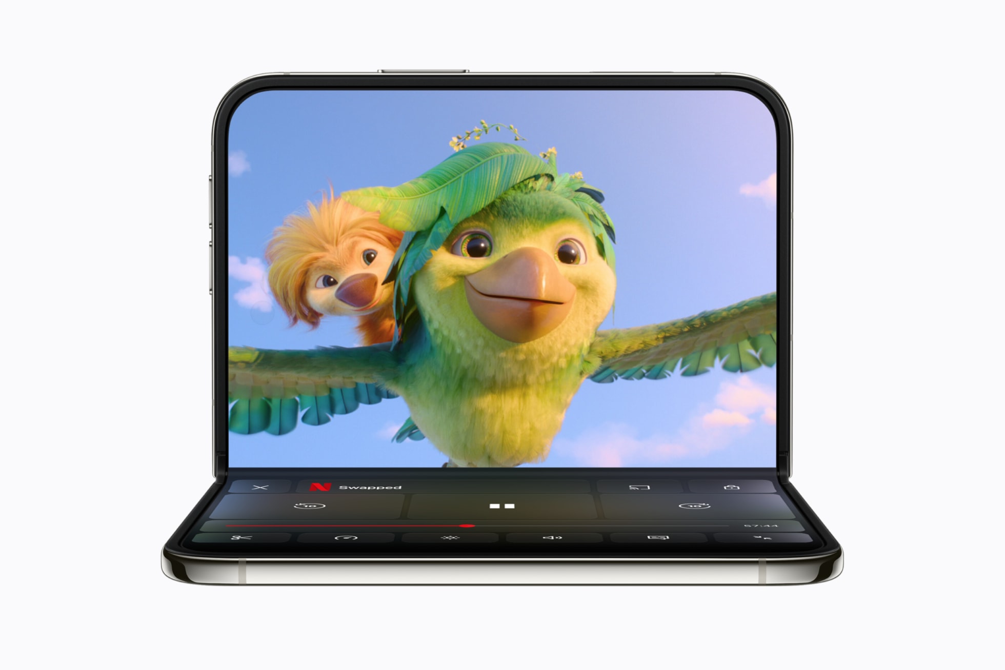 Netflix on iPhone Duo (Apple Newsroom)