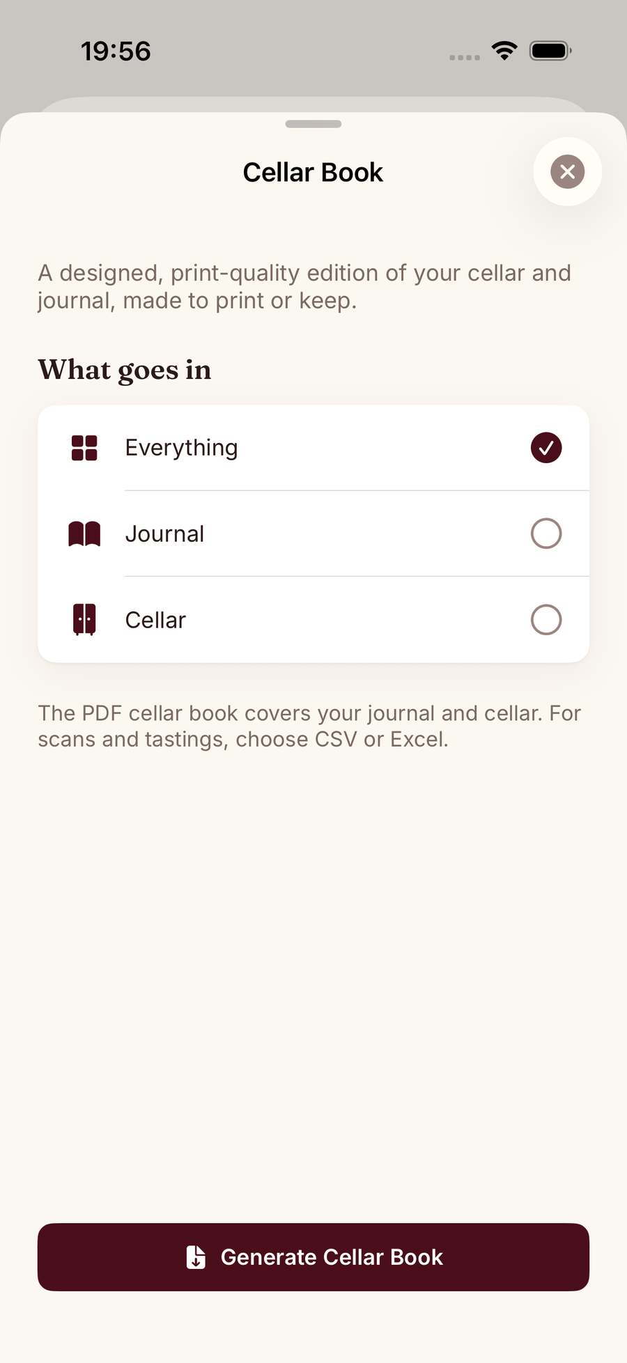 The Cellar Book screenshot