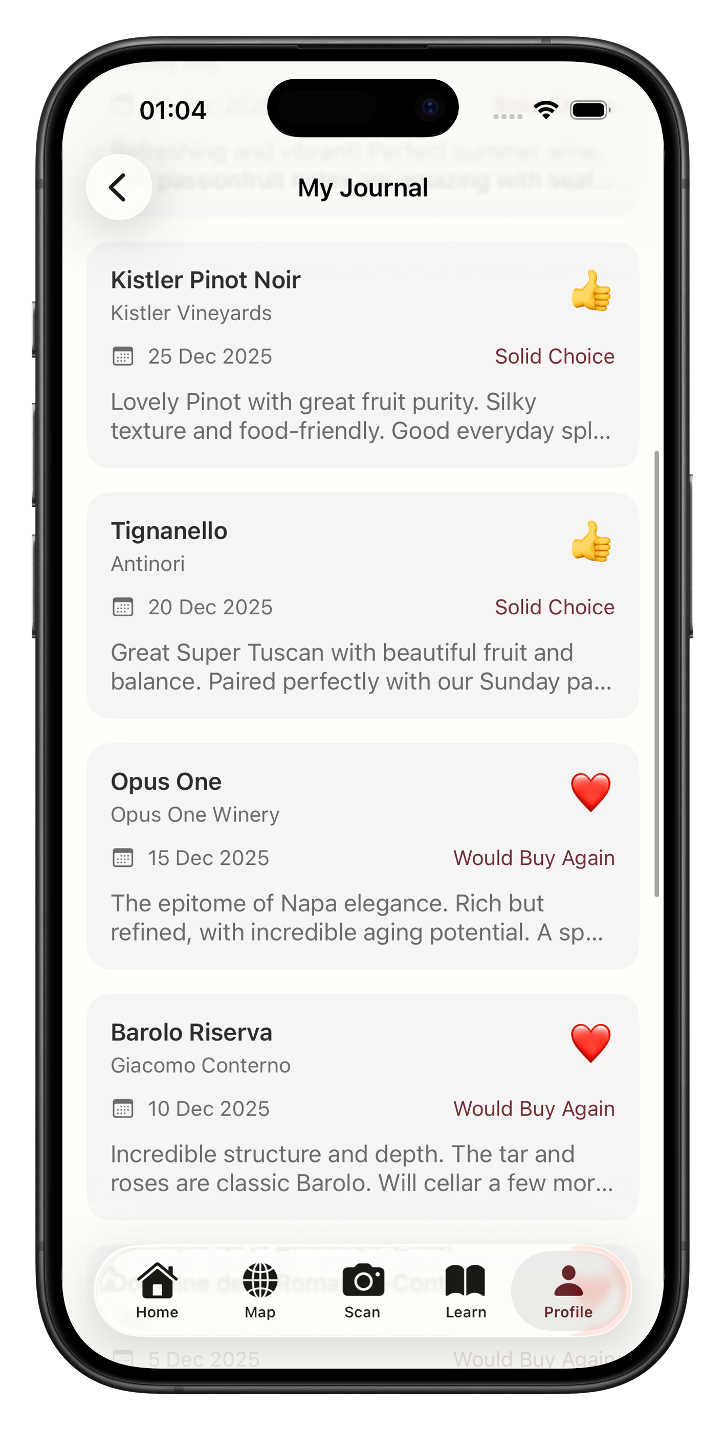 Your personal wine journal awaits