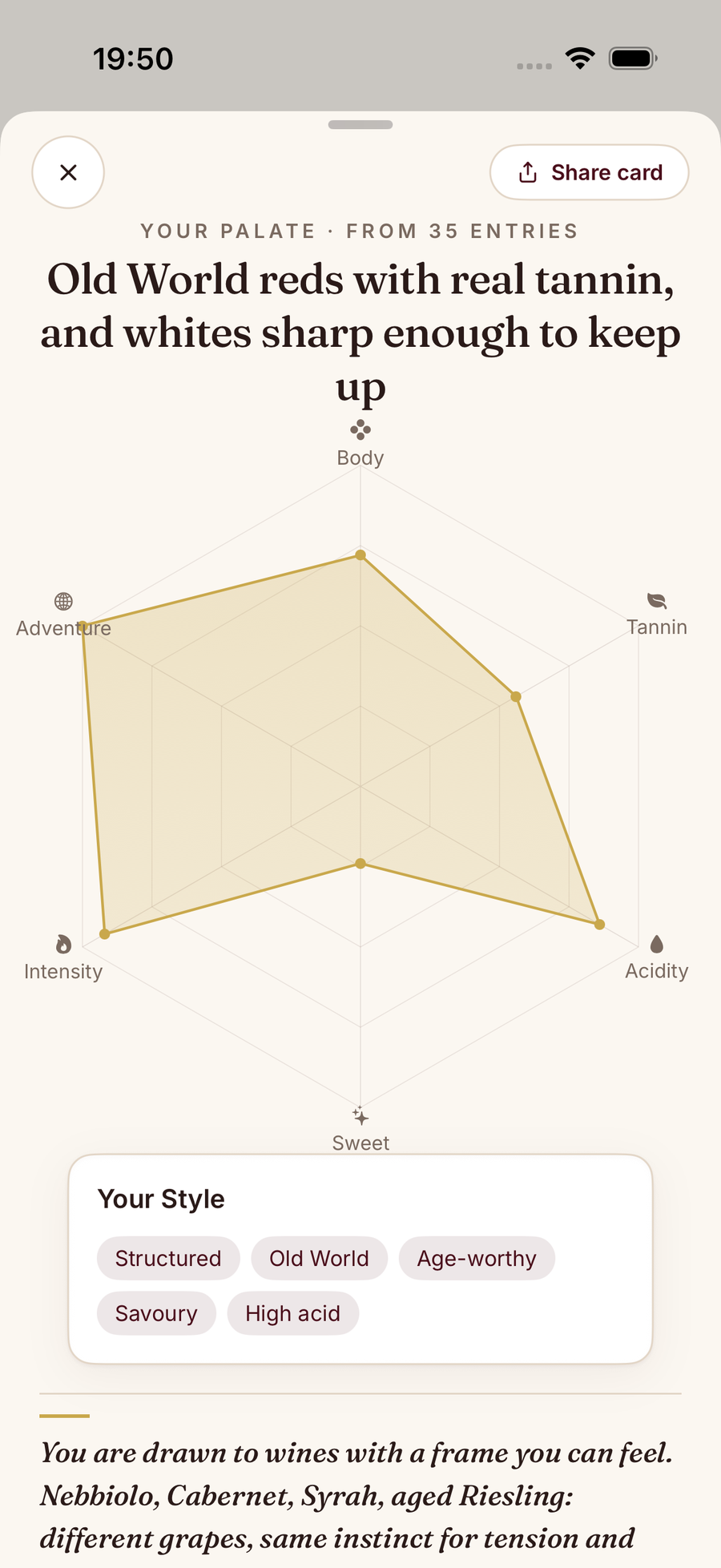 Your Palate & Taste DNA screenshot