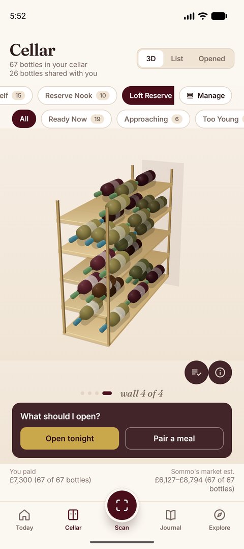 Sommo shared cellar with explicit access role on Android