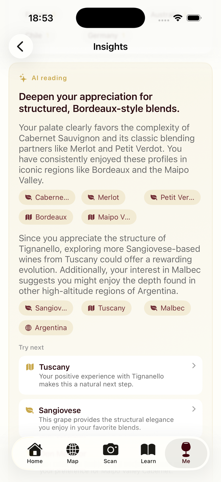 Sommo Insights dashboard showing the Journal segment with charts and an AI narrative card
